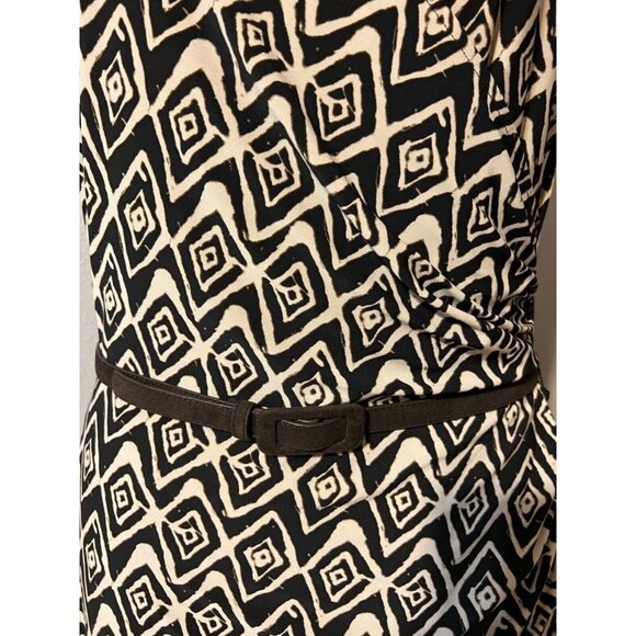 Ralph Lauren Dress Camel Brown L Large Ikat Stretch Sheath Washable New - Picture 5 of 13